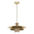 Suspension filaire PLATO 1xE27/15W/230V beige/doré