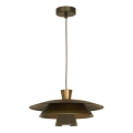Suspension filaire PLATO 1xE27/15W/230V laiton/doré