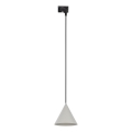 Suspension filaire pour système de rail monophasé CONO 1xE27/15W/230V noir/gris