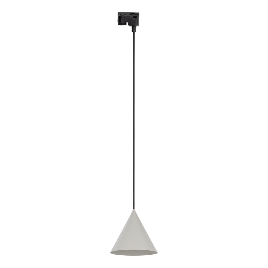 Suspension filaire pour système de rail monophasé CONO 1xE27/15W/230V noir/gris