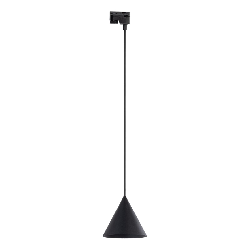 Suspension filaire pour système de rail monophasé CONO 1xE27/15W/230V noir