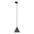 Suspension filaire pour système de rail monophasé CONO 1xE27/15W/230V noir/marron