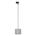 Suspension filaire pour système de rail monophasé TRACER 1xE27/15W/230V d. 20 cm noir/gris