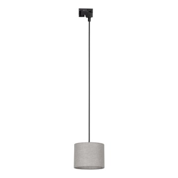 Suspension filaire pour système de rail monophasé TRACER 1xE27/15W/230V d. 20 cm noir/gris