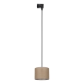 Suspension filaire pour système de rail monophasé TRACER 1xE27/15W/230V d. 20 cm noir/marron