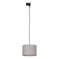 Suspension filaire pour système de rail monophasé TRACER 1xE27/15W/230V d. 30 cm noir/gris