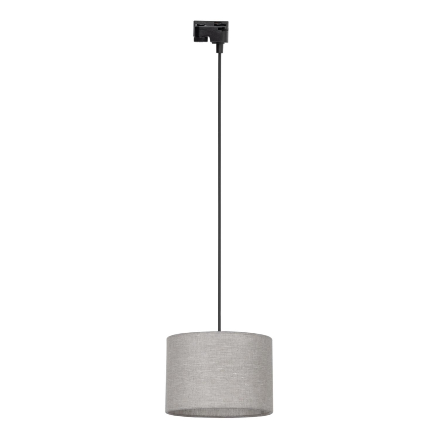 Suspension filaire pour système de rail monophasé TRACER 1xE27/15W/230V d. 30 cm noir/gris