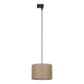 Suspension filaire pour système de rail monophasé TRACER 1xE27/15W/230V d. 30 cm noir/marron