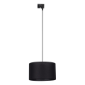 Suspension filaire pour système de rail monophasé TRACER 1xE27/15W/230V d. 38 cm noir