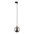 Suspension filaire pour système de rail monophasé TRACER 1xG9/8W/230V noir/fumé noir