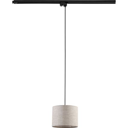 Suspension filaire pour système de rail monophasé TRACER 1xE27/15W/230V d. 20 cm noir/gris