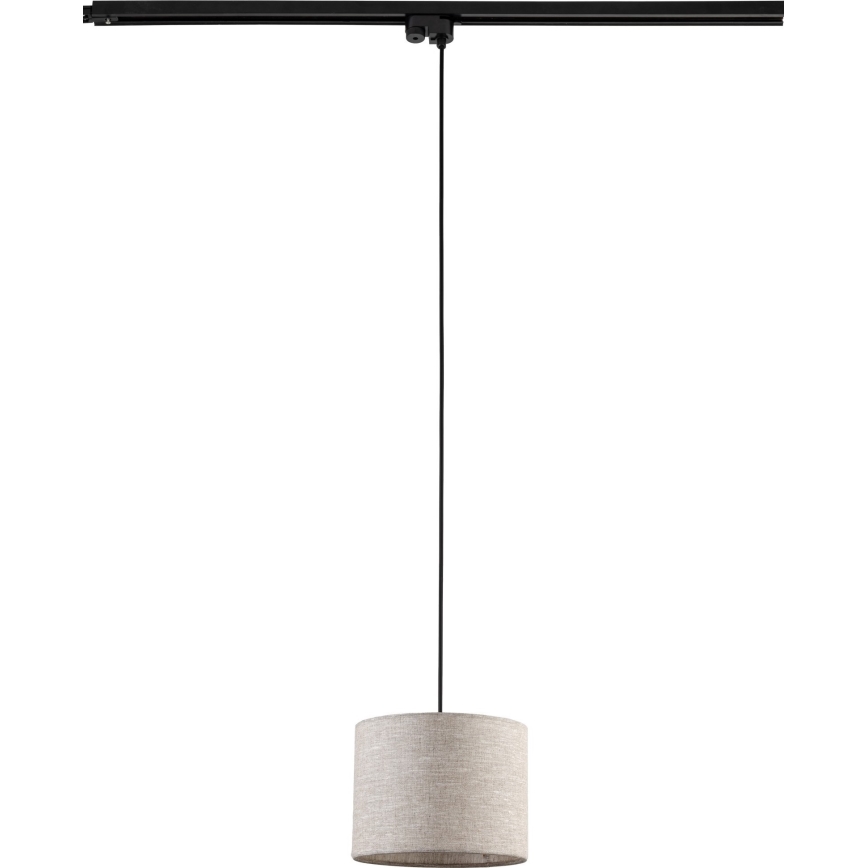 Suspension filaire pour système de rail monophasé TRACER 1xE27/15W/230V d. 20 cm noir/gris