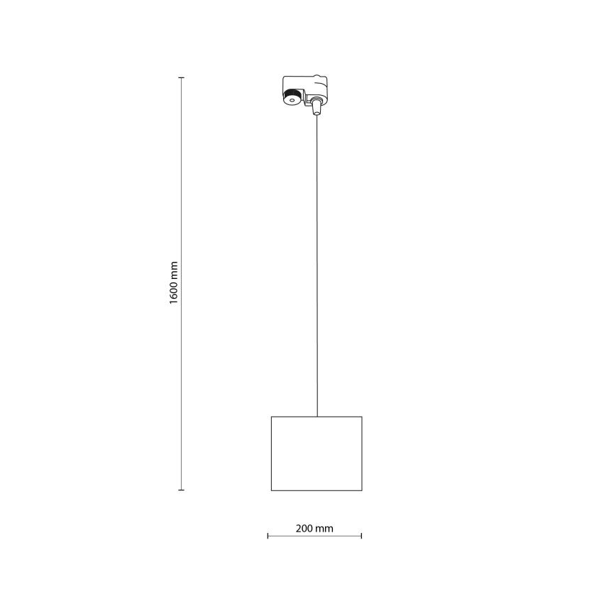 Suspension filaire pour système de rail monophasé TRACER 1xE27/15W/230V d. 20 cm noir/gris