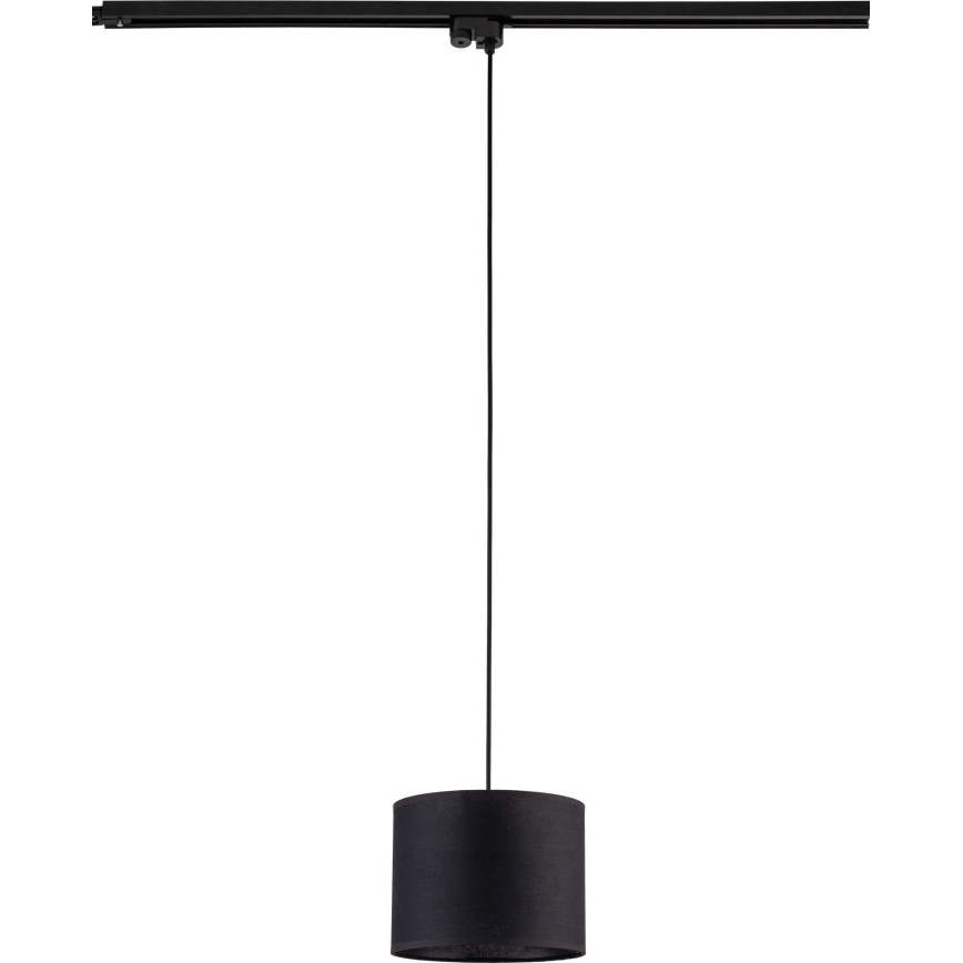 Suspension filaire pour système de rail monophasé TRACER 1xE27/15W/230V d. 20 cm noir