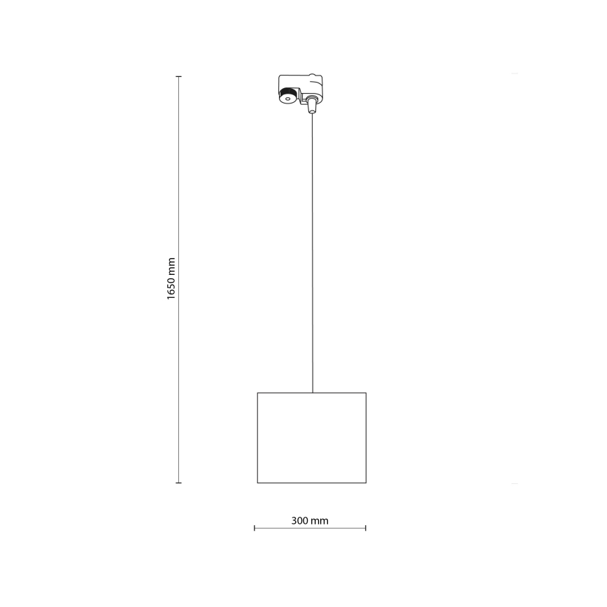Suspension filaire pour système de rail monophasé TRACER 1xE27/15W/230V d. 30 cm noir/blanc