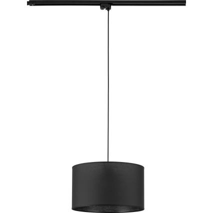 Suspension filaire pour système de rail monophasé TRACER 1xE27/15W/230V d. 38 cm noir