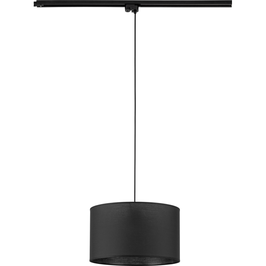 Suspension filaire pour système de rail monophasé TRACER 1xE27/15W/230V d. 38 cm noir