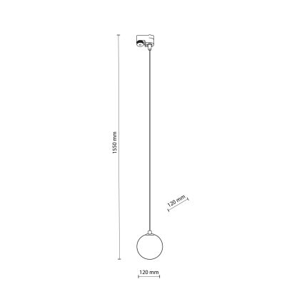 Suspension filaire pour système de rail monophasé TRACER 1xG9/8W/230V noir/fumé noir