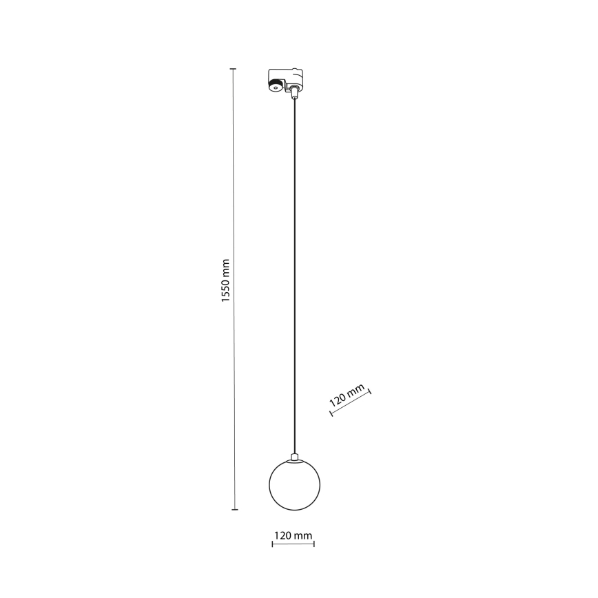 Suspension filaire pour système de rail monophasé TRACER 1xG9/8W/230V noir/fumé noir