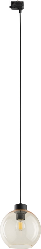 Suspension filaire pour système de rail triphasé CUBUS 1xE27/15W/230V noir/fumé beige