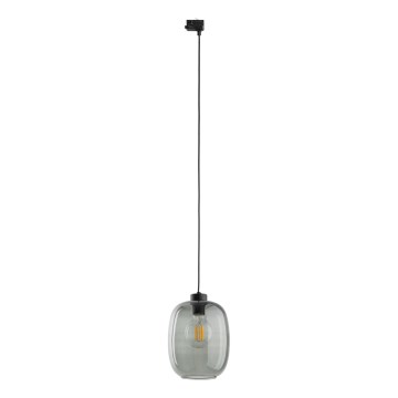 Suspension filaire pour système de rail triphasé ELIO 1xE27/15W/230V noir/fumé noir