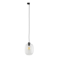 Suspension filaire pour système de rail triphasé ELIO 1xE27/15W/230V noir/transparent