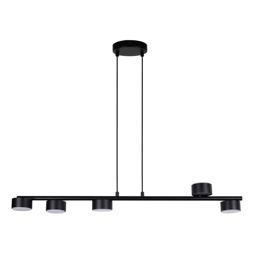 Suspension filaire PUNTO 5xGX53/12W/230V noir