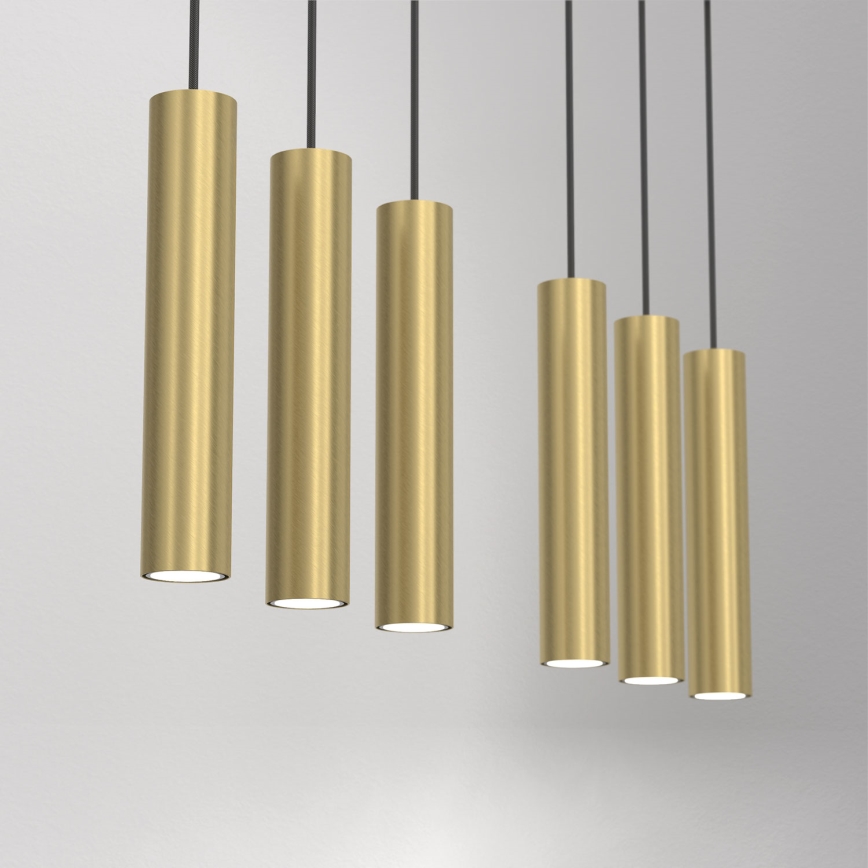 Suspension filaire RAITO 6xGU10/8W/230V laiton