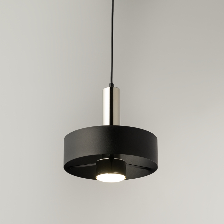 Suspension filaire RIF LUX 1xGX53/12W/230V d. 25 cm noir/chrome brillant