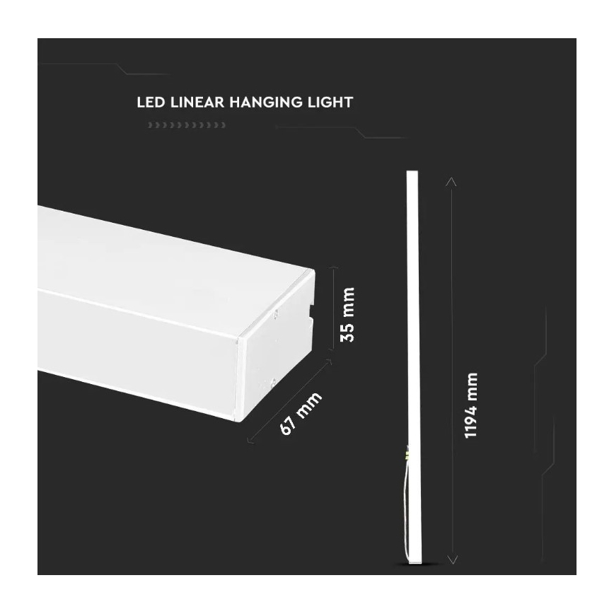 Suspension filaire SAMSUNG CHIP LED/40W/230V 6400K blanche