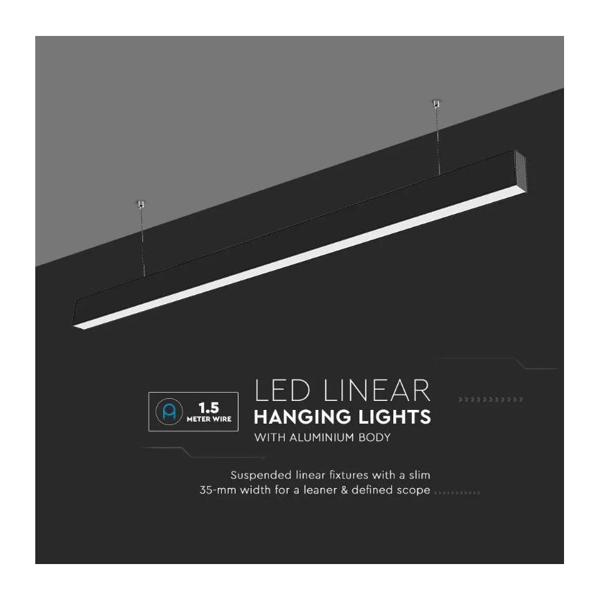 Suspension filaire SAMSUNG CHIP LED/40W/230V 6400K noir