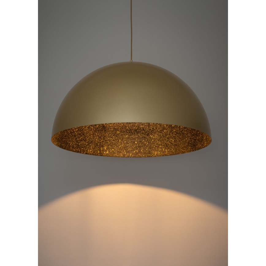 Suspension filaire SFERA 1xE27/60W/230V diam. 50 cm doré/noir