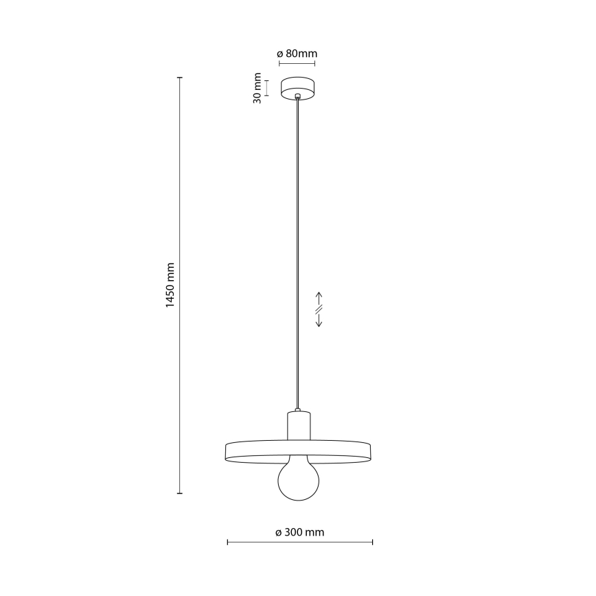 Suspension filaire SILA 1xE27/15W/230V d. 30 cm vert