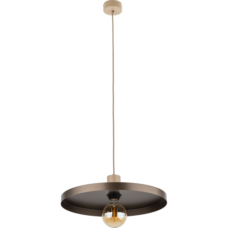 Suspension filaire SILA 1xE27/15W/230V d. 40 cm marron/beige
