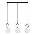 Suspension filaire SITRO 3xE14/10W/230V noir/blanc