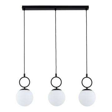 Suspension filaire SITRO 3xE14/10W/230V noir/blanc