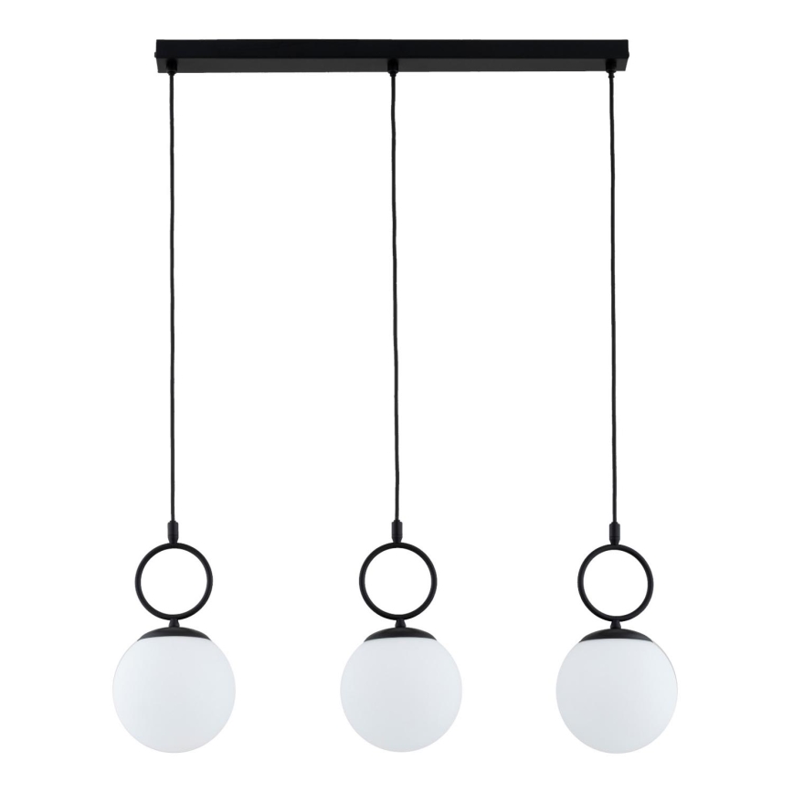 Suspension filaire SITRO 3xE14/10W/230V noir/blanc