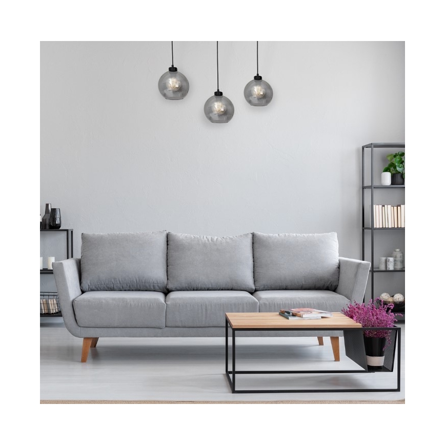 Suspension filaire SOFIA 3xE27/60W/230V noir