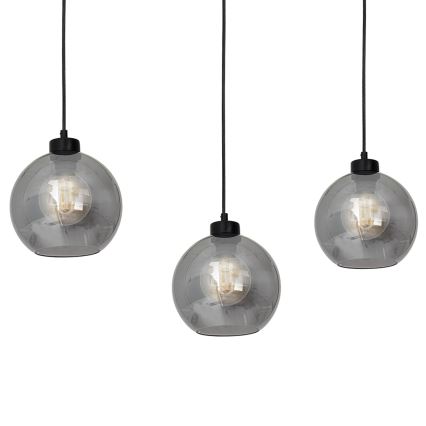 Suspension filaire SOFIA 3xE27/60W/230V noir