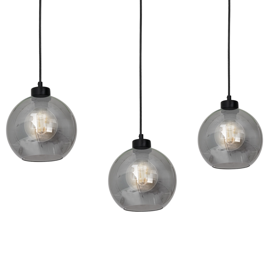 Suspension filaire SOFIA 3xE27/60W/230V noir