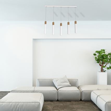Suspension filaire SOLO 5xGU10/MR11/40W/230V blanche