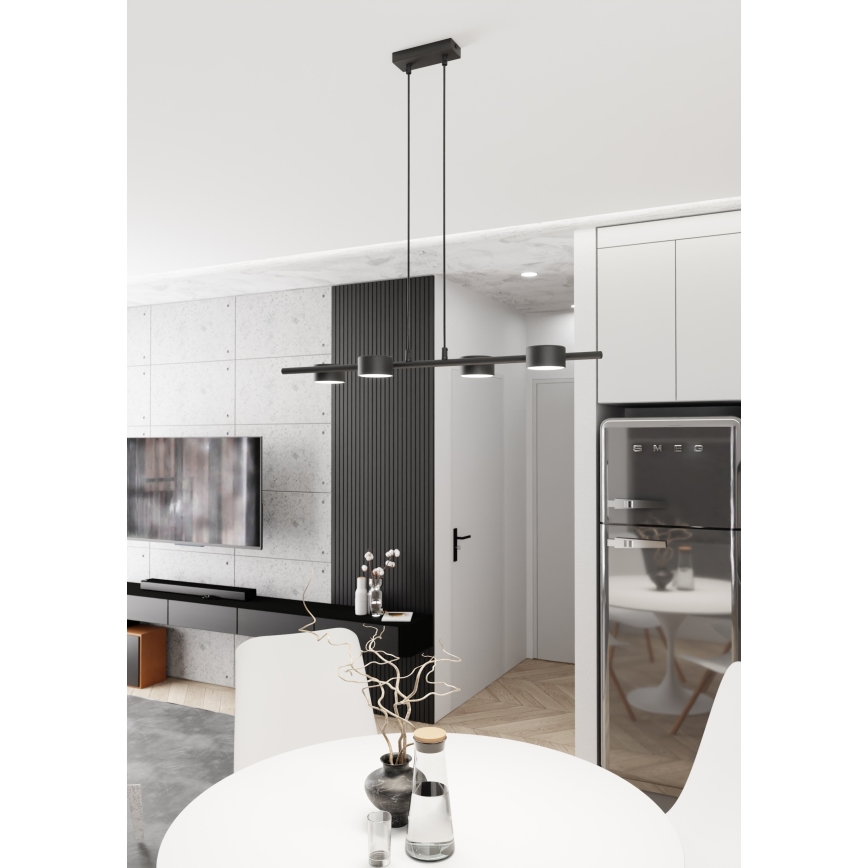 Suspension filaire SORA 4xGX53/12W/230V noir
