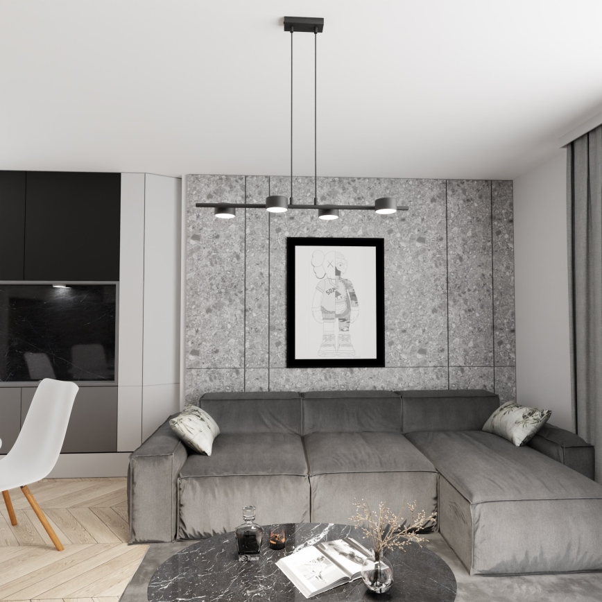 Suspension filaire SORA 4xGX53/12W/230V noir