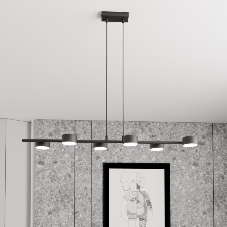 Suspension filaire SORA 6xGX53/12W/230V noir