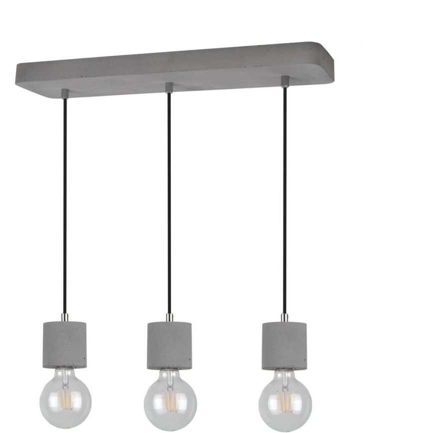 Suspension filaire STRONG 3xE27/60W/230V béton