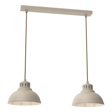 Suspension filaire SVEN 2xE27/15W/230V beige