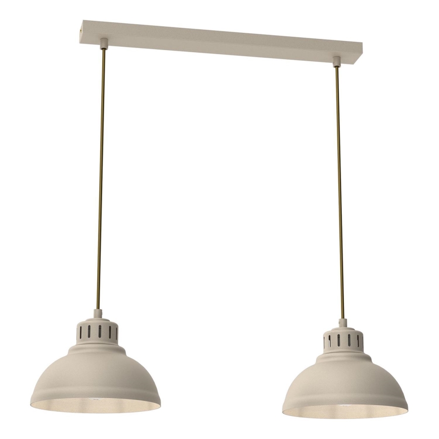 Suspension filaire SVEN 2xE27/15W/230V beige