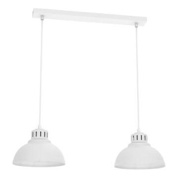Suspension filaire SVEN 2xE27/15W/230V blanc