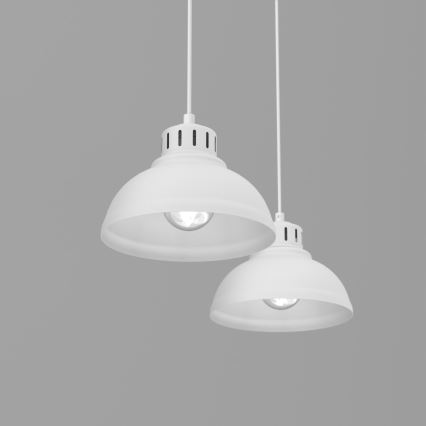 Suspension filaire SVEN 2xE27/15W/230V blanc