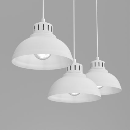 Suspension filaire SVEN 3xE27/15W/230V blanc